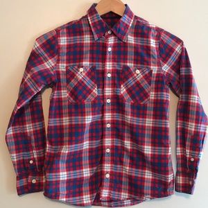 77 Kids Plaid Casual Collared Shirt